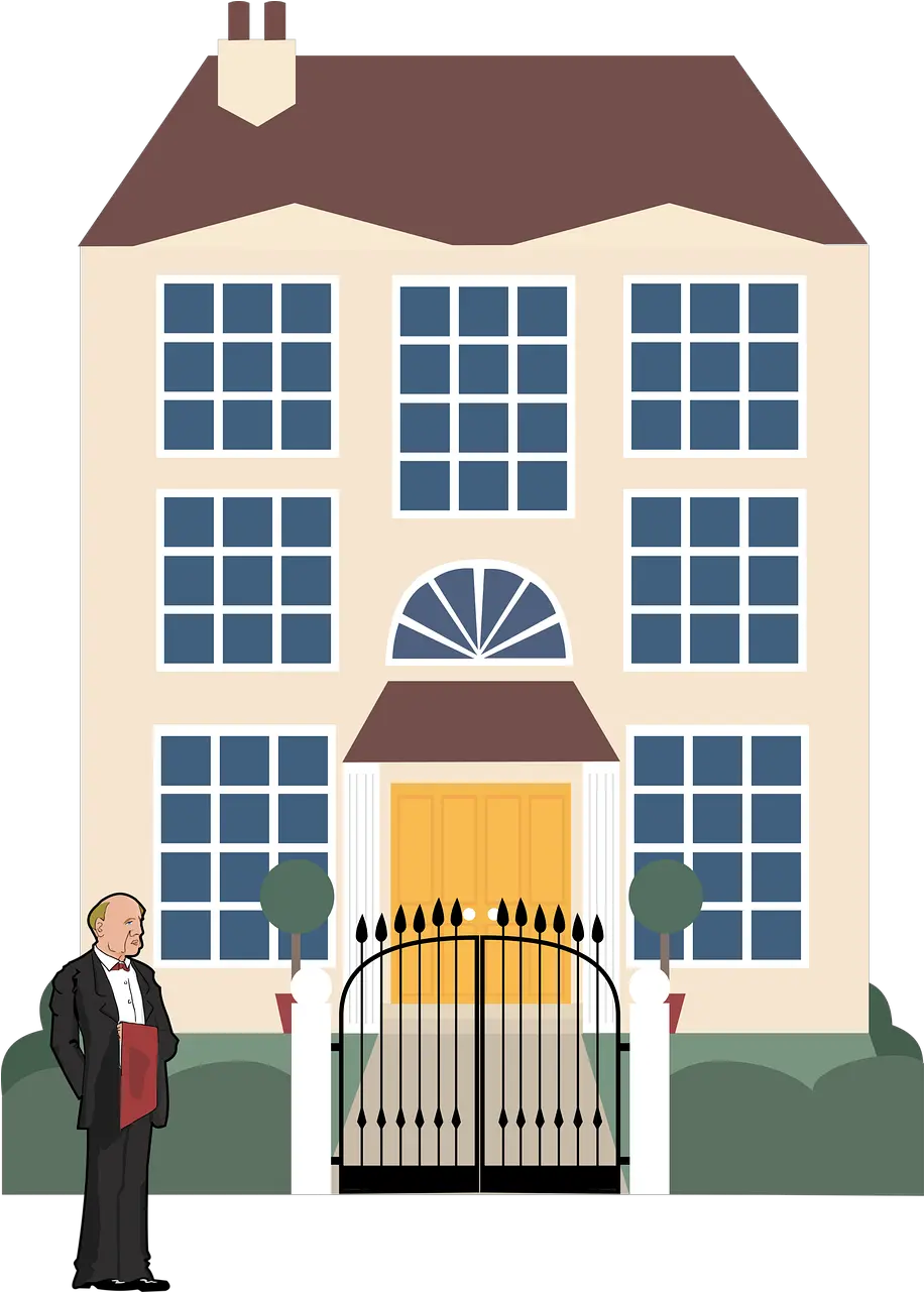 Mansion Butler Rich Yard House Rich People House Clip Art Png Butler Icon