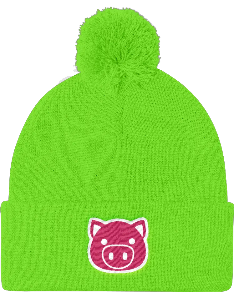 Download Emoji Pig Beanie Swish Embassy Dope Pom Pom Knit Knit Cap Png Pom Pom Png