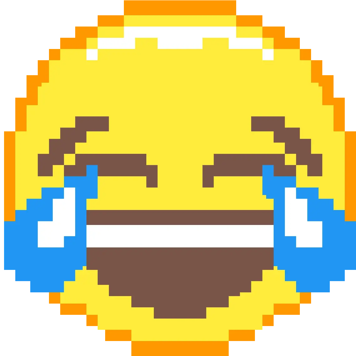 Pixilart Laughing Crying Emoji Pixel Art Png Laugh Cry Emoji Png
