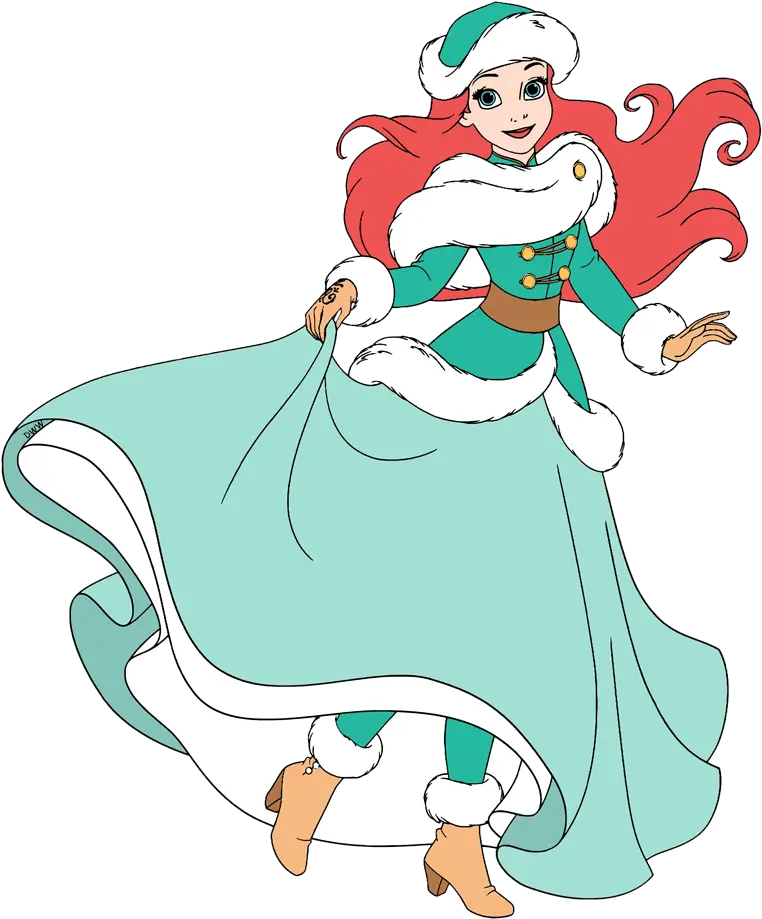 Human Ariel Clip Art Disney Galore Princess Ariel Winter Disney Png Ariel Png