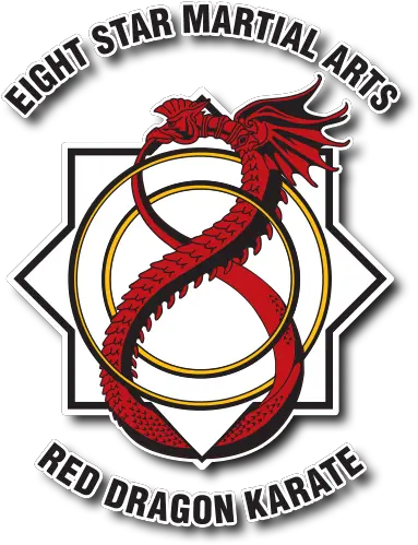 Eight Star Martial Arts Red Dragon Png Karate Logo