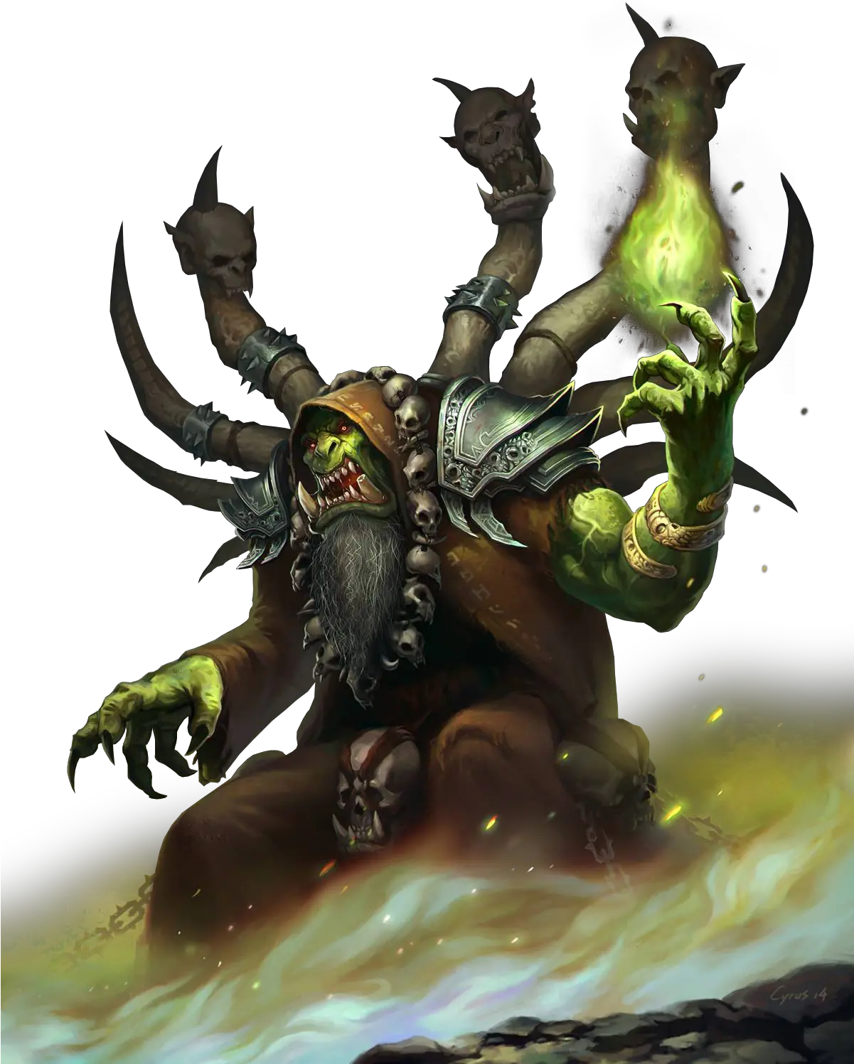 Gulu0027dan The Orc Warlock Goblins Galor 1093311 Png Dnd 5e Orc Warlock Orc Png