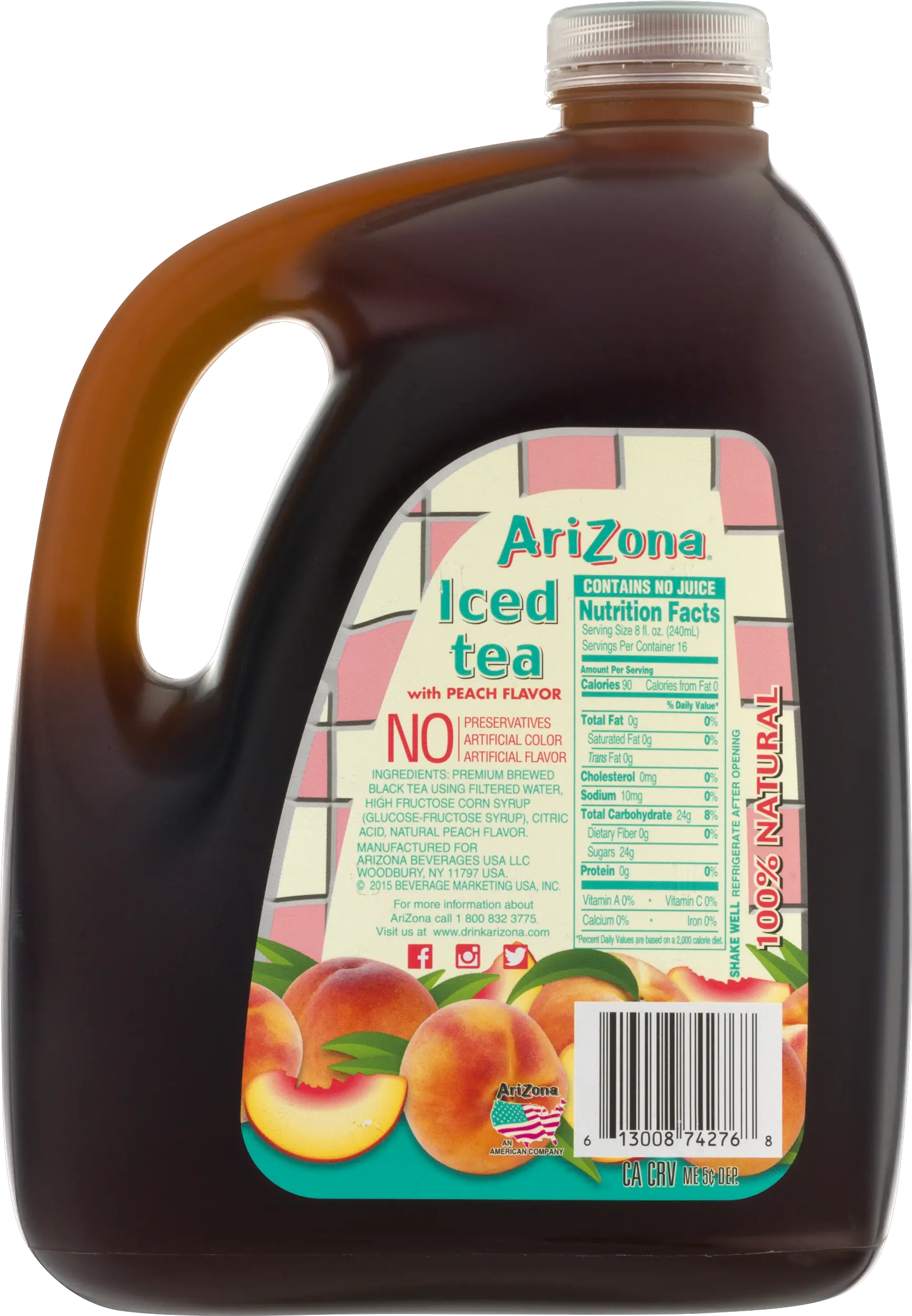 Arizona Sweet Tea Nutrition Facts Png