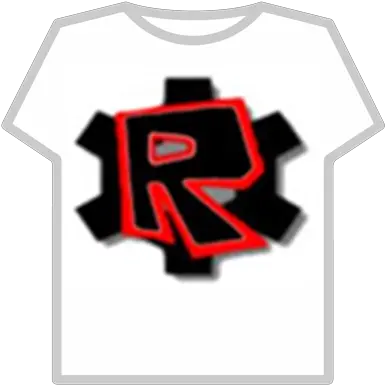 Roblox Red And Black Gear R Logo Short Sleeve Png Roblox R Logo