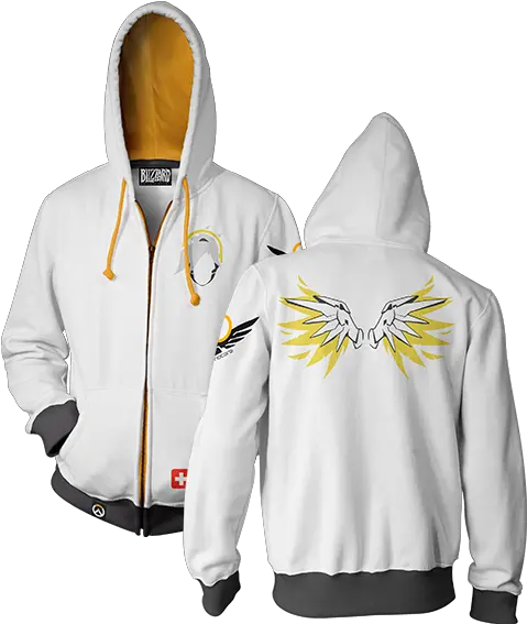 Overwatch Mercyzipupultimatehoodie Blizzplanet Overwatch Overwatch Zip Up Hoodie Png Mercy Overwatch Png