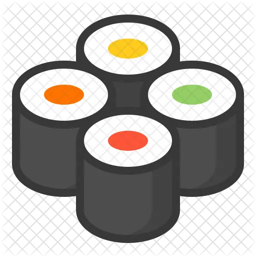 Sushi Roll Icon Of Colored Outline Gwanghwamun Gate Png Sushi Roll Png