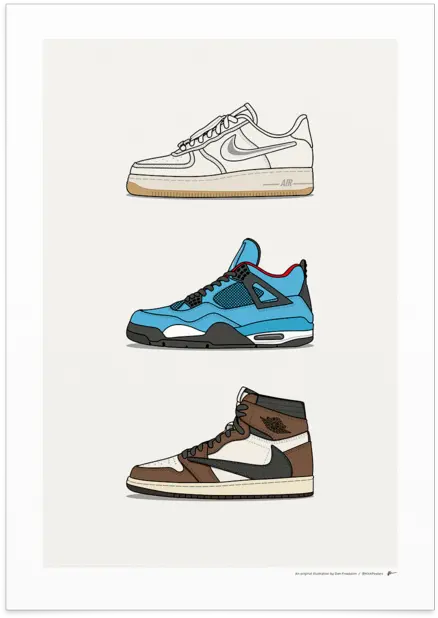 Triple Travis Scott X Nike Travisscottwallpapers Lace Up Png Travis Scott Transparent