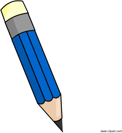 Blue Pencil With Yellow Eraser Free Clip Art Blue Pencil Yellow And Blue Pencil Cliparts Png Pencil Png Clipart