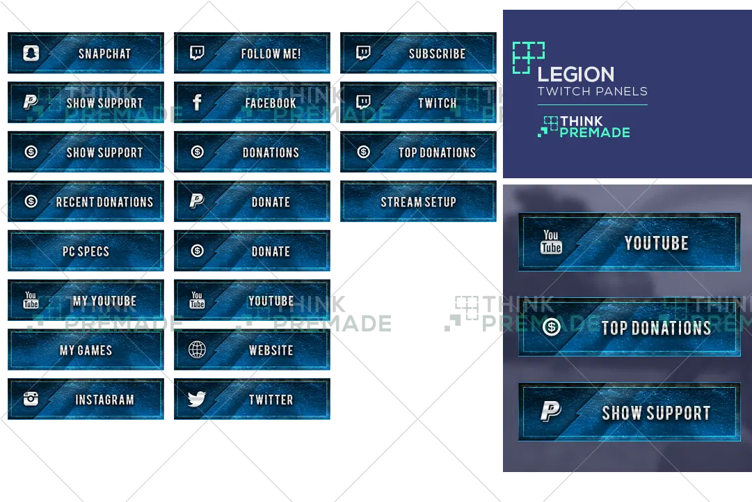 Legion Panels Free Twitch Panels Blue Png Streamer Png