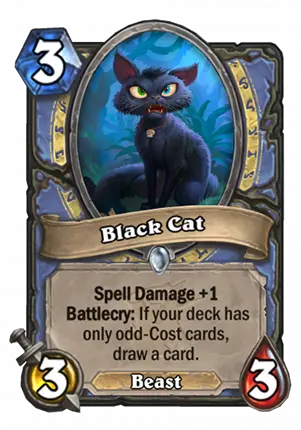 Black Cat Hearthstone Top Decks Hearthstone Witchwood Cards Png Black Cat Transparent