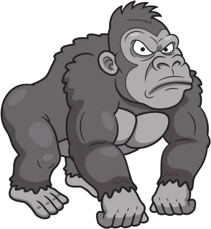 Printed Vinyl Gorilla Cartoon Gorilla Cartone Png Gorilla Cartoon Png