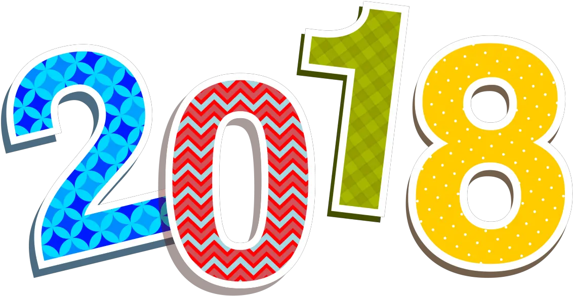 2018 Colorful Png Image 2018 Word Art Colorful Png