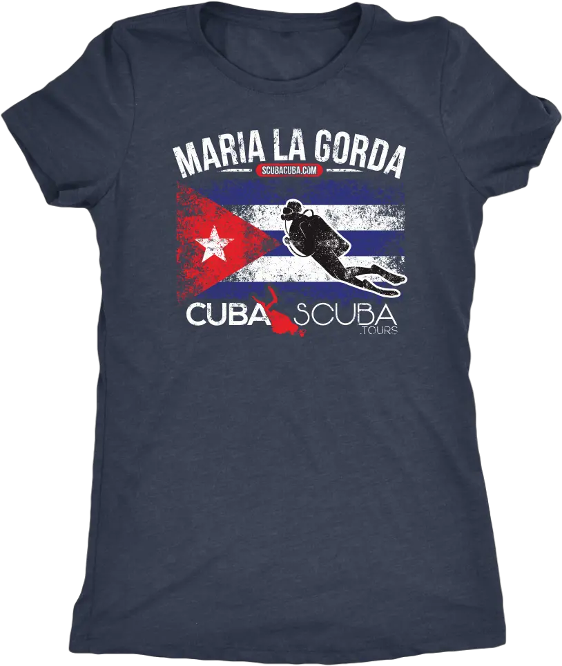 Womenu0027s Maria La Gorda Tee Cuban Flag White Font U2013 Cuba Never Underestimate A Woman Who Was Born Png Cuba Flag Png