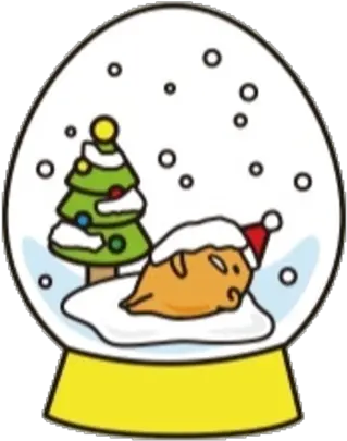 Snow Globe Gudetama Tap Wiki Fandom Gudetama Christmas Png Snow Globe Png