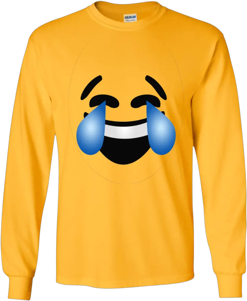 Emoji Costume Laughing Tears Of Joy Ls Ultra Cotton Dobby Is A Free F T Shirt Png Joy Emoji Transparent