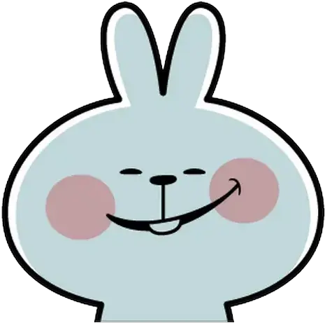 Spoiled Rabbit Face 2 Whatsapp Stickers Stickers Cloud Spoiled Rabbit Sticker Face Png Rabbit Transparent