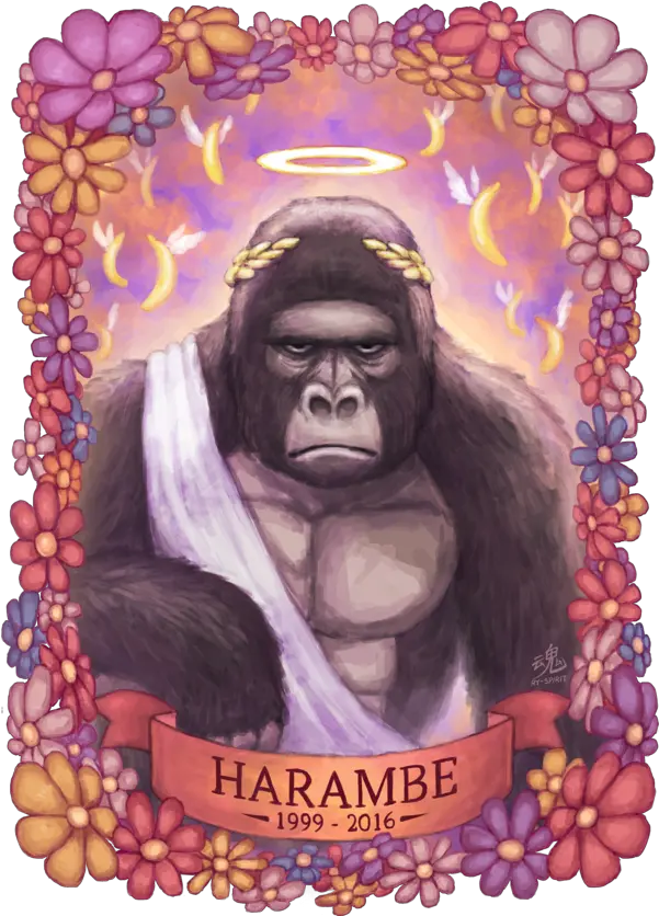 Drawing Gorilla Harambe Transparent Harambe Deviantart Png Harambe Transparent