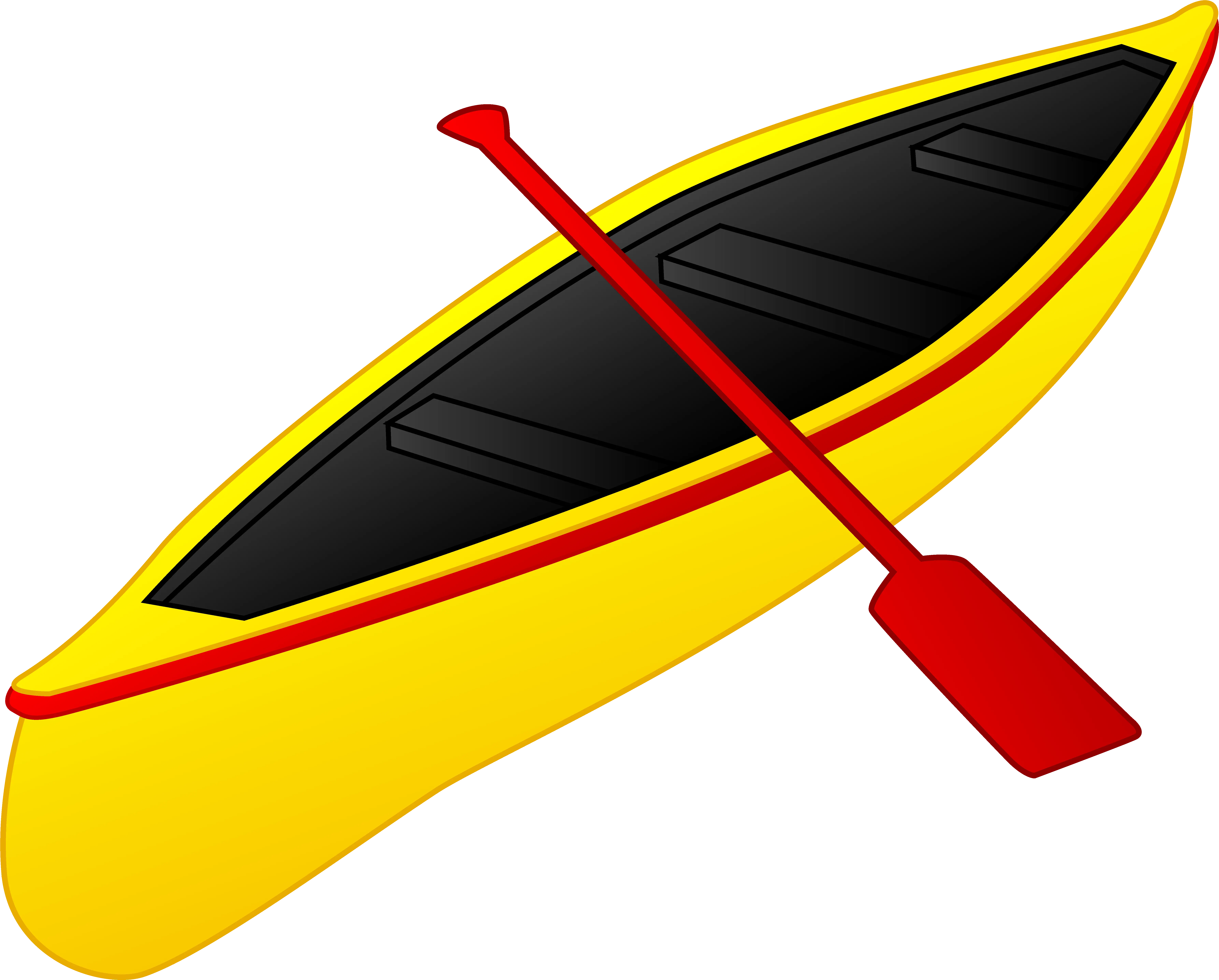 Yellow And Red Canoe Kayak Clipart Png Kayak Png