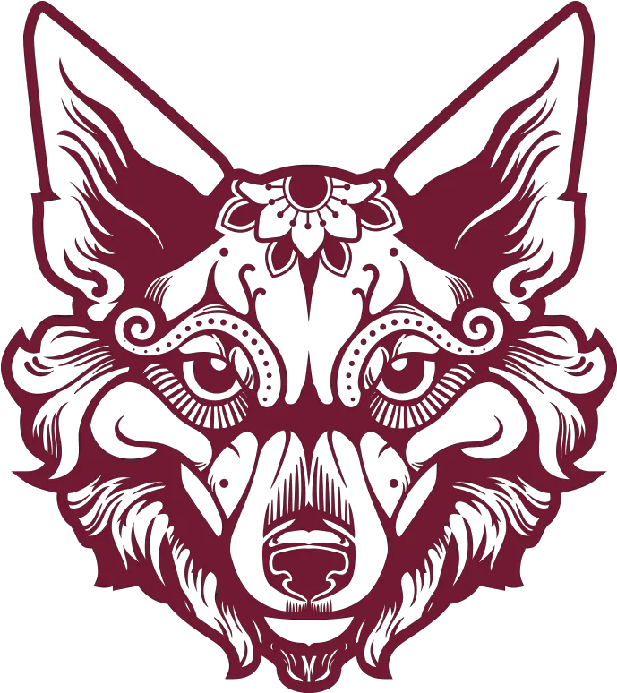 Sacred Coyote Tattoo Style Logo Created By E Rex Of Coyote Mexican Coyote Tattoo Png Arizona Coyotes Logo Png