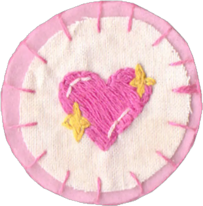356 Images About D E S I G N Pink Stitched Heart Patch Png Stitch Icon Tumblr