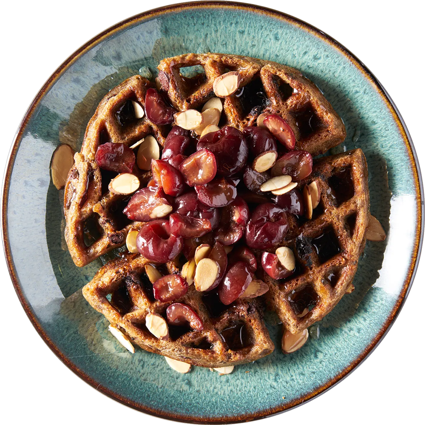 Download Cherry Waffle Plate Waffle Png Waffle Png