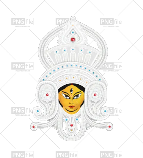 Goddess Durga Face Png Free Download Photo 515 Pngfile Illustration Goddess Png