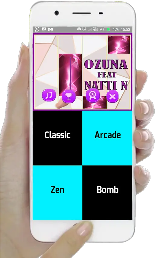 Download Ozuna Natti Natasha Piano Smartphone Png Ozuna Png