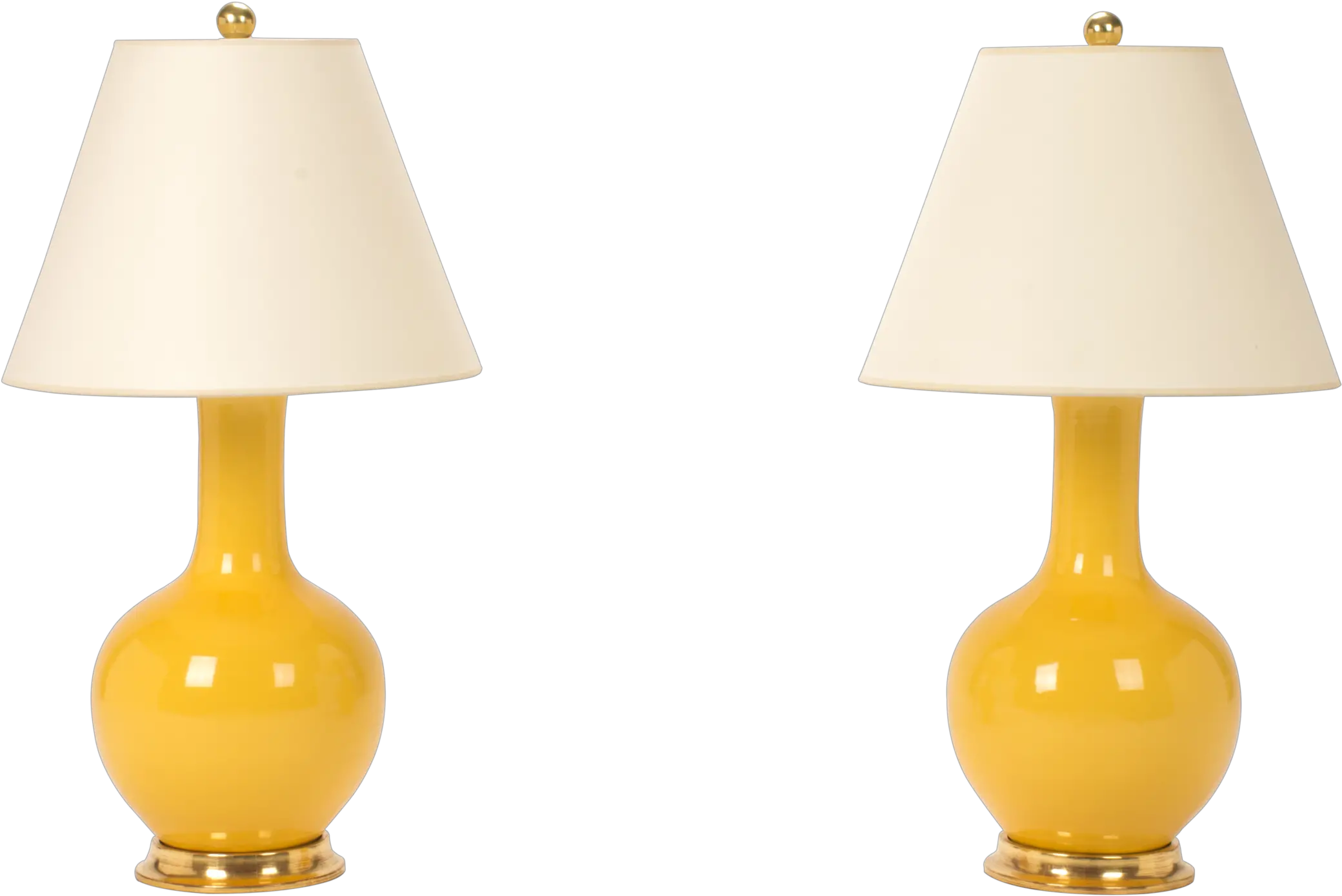 Single Gourd Small Lamp Pair In Marigold Desk Lamp Png Marigold Transparent