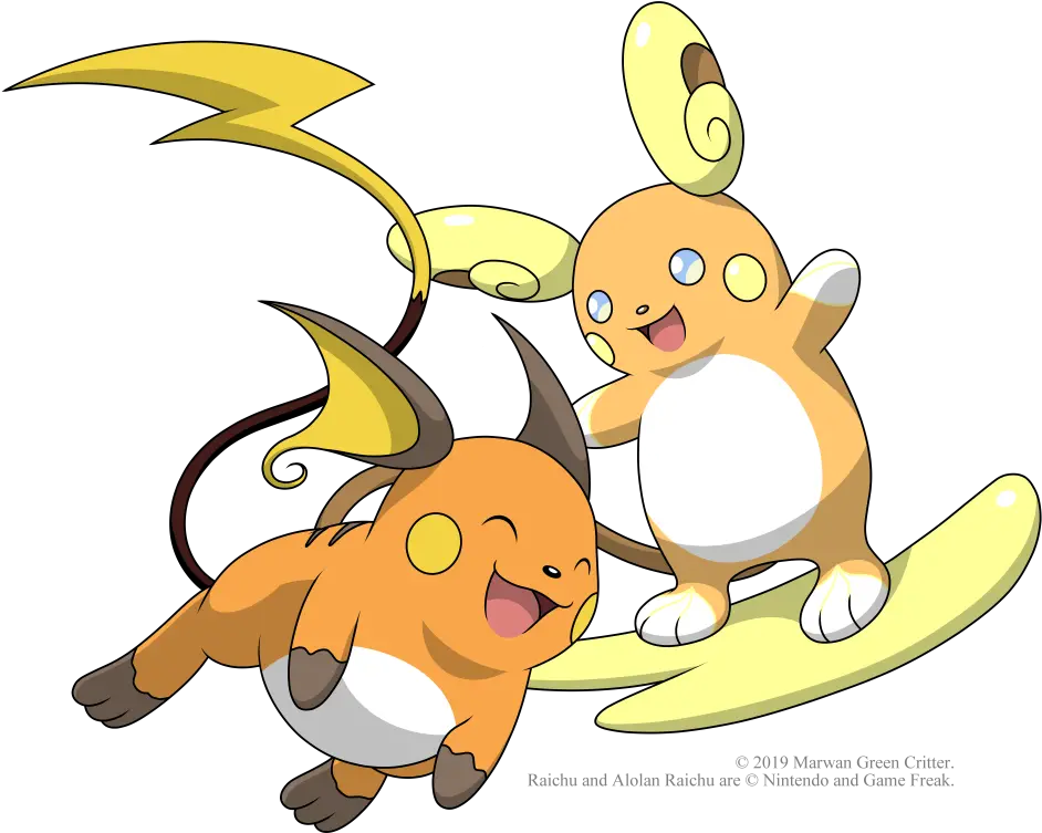 Raichu Buddies Weasyl Raichu And Alolan Raichu Png Raichu Png