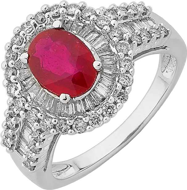 Ruby Ring White Gold Ruby U0026 Diamond Ring 762479 Ring Png White Ring Png