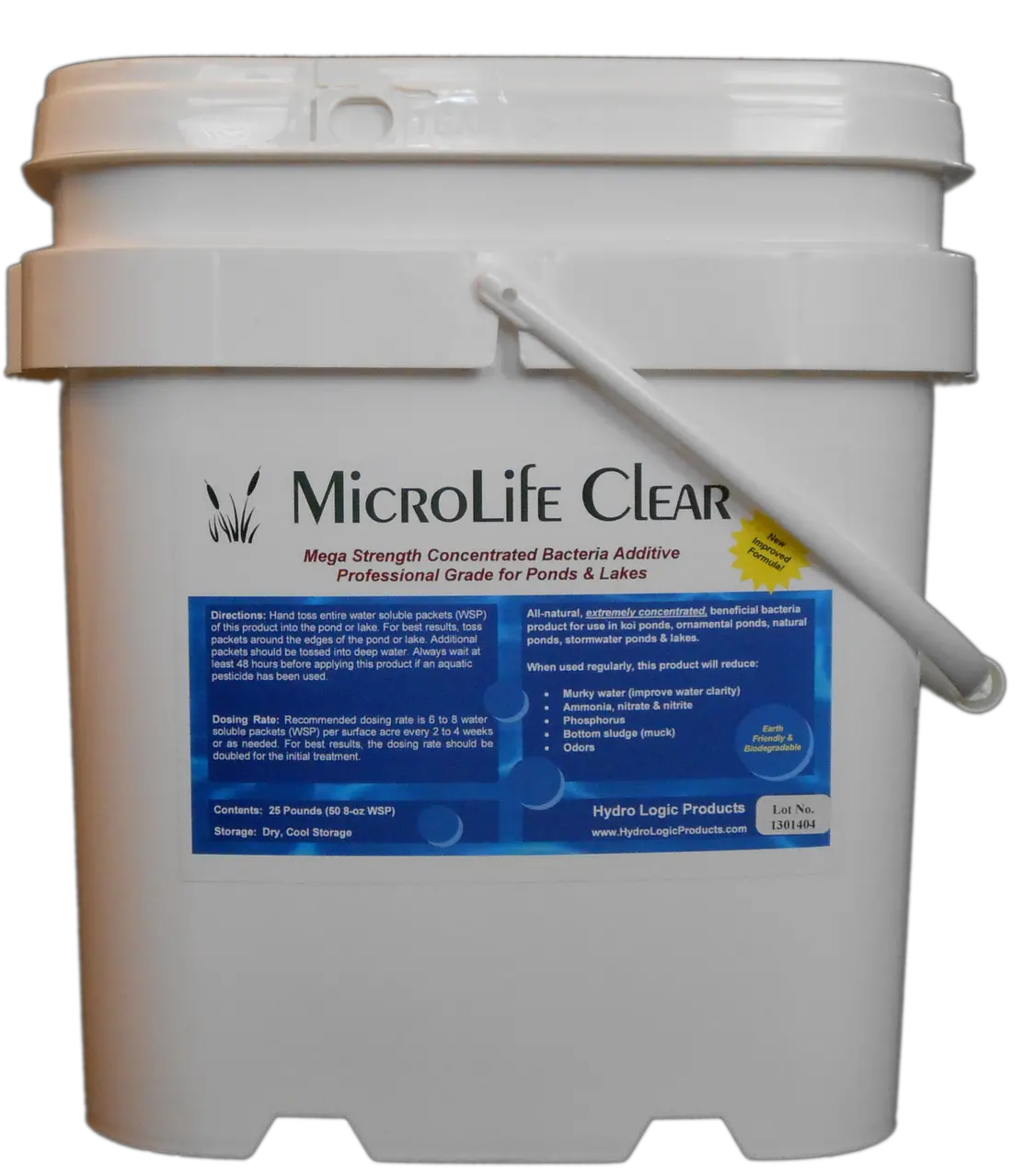 Microlife Clear Pond Bacteria 25 Lb Waste Container Png Bacteria Transparent