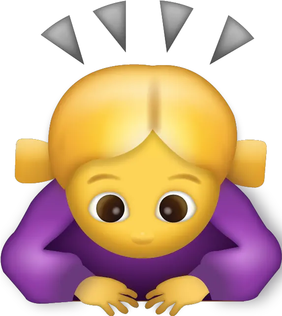 Woman Bowing Emoji Free Download Ios Emojis Island Woman Bowing Emoji Png Arti Icon Whatsapp