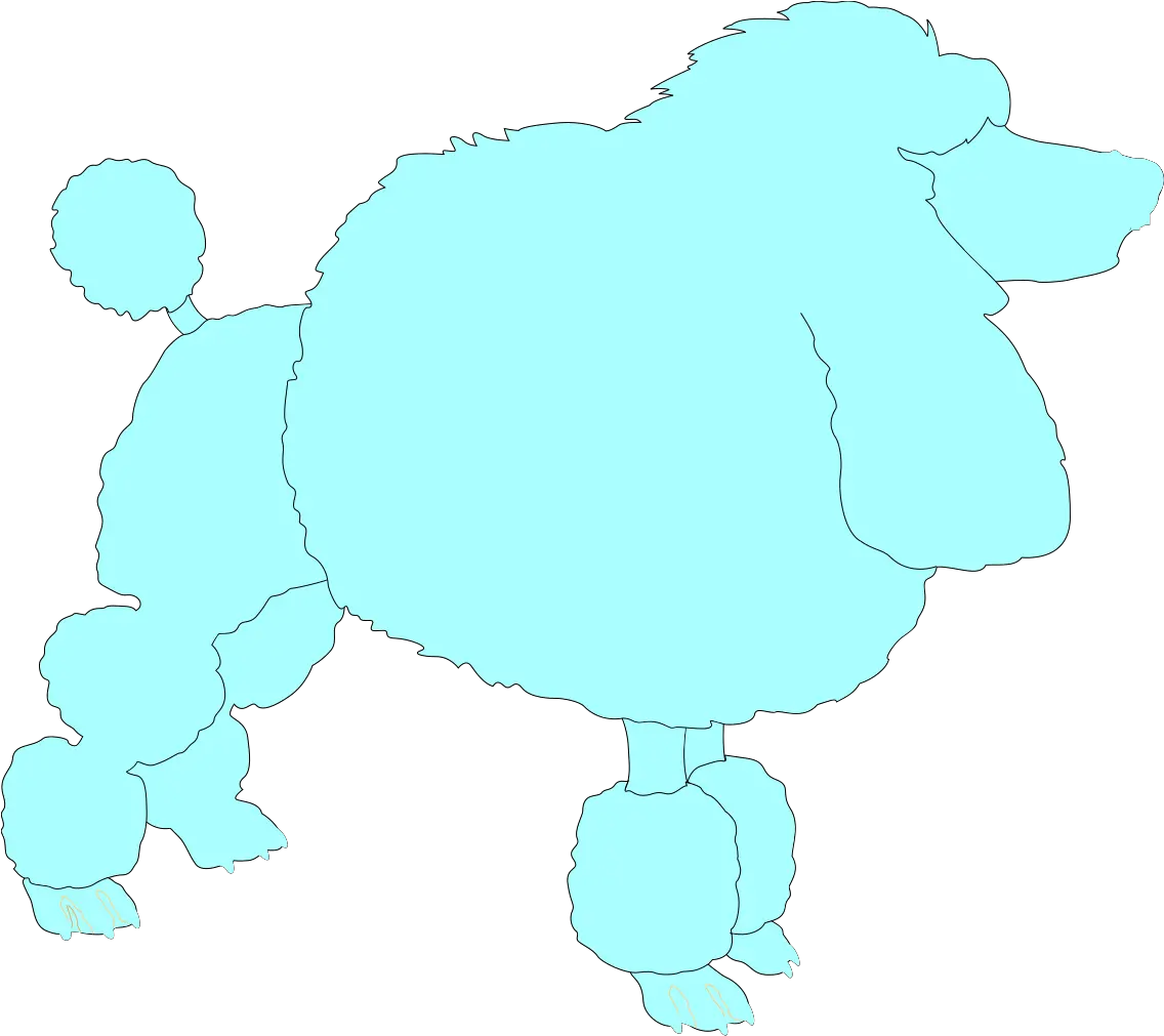 Blue Poodle Svg Vector Clip Art Svg Clipart Standard Poodle Png Poodle Png