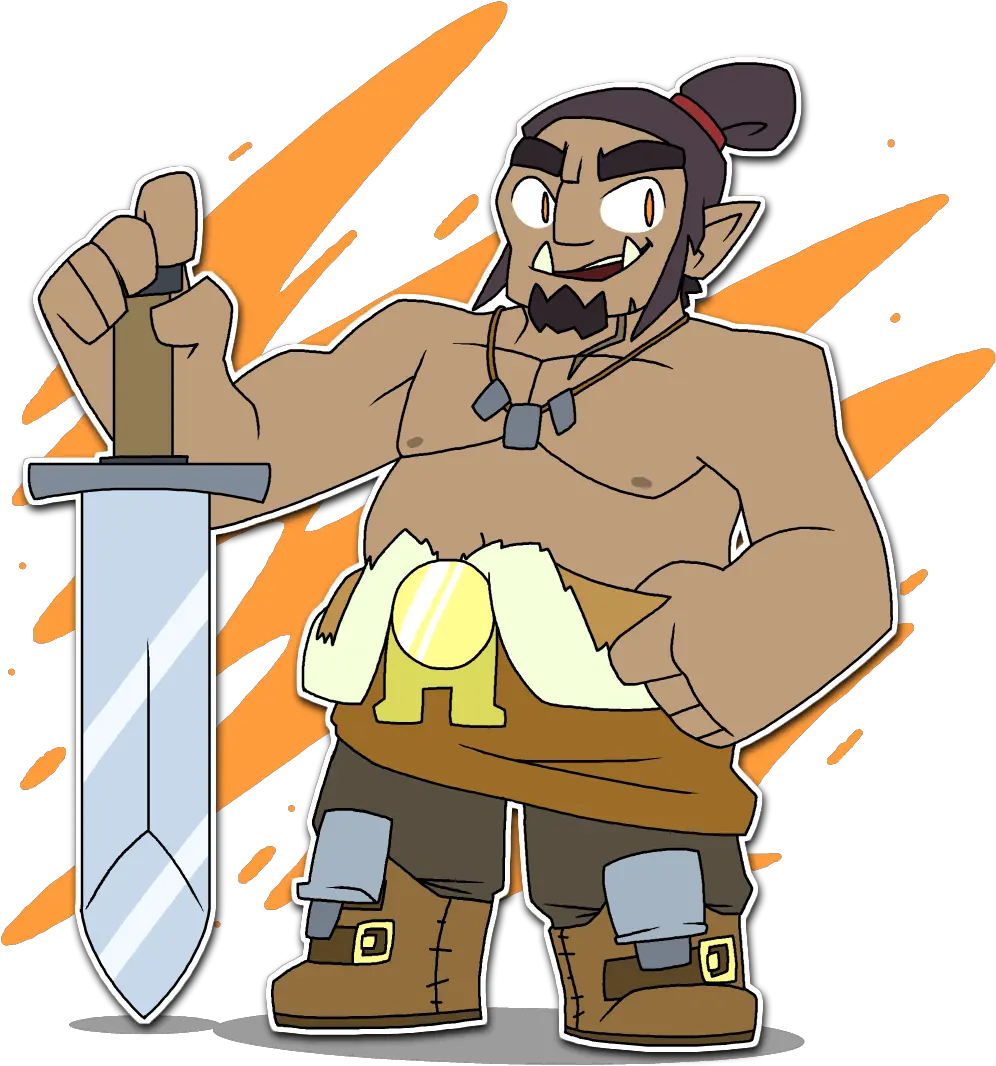 Art I Commissioned Of My Half Orc Fighter Asher Clipart Cartoon Png Orc Png