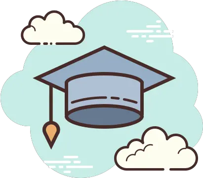 Graduation Cap Icon In Cloud Style Cute Graduation Cap Icon Png Grad Hat Icon