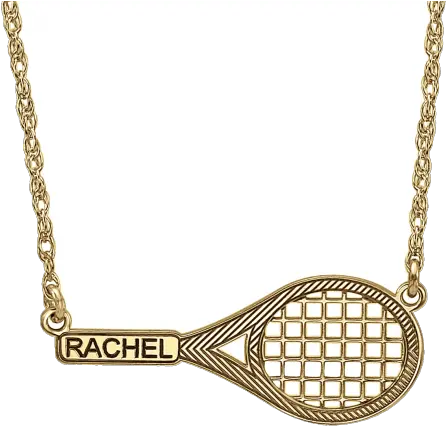 Alison And Ivy The Perfect Tennis Racket Necklace 12x29mm Solid Png Tennis Racquet Icon