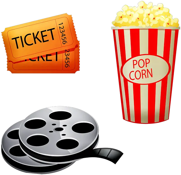 Cinema Movies Popcorn Biograf Billet Png Movie Popcorn Png