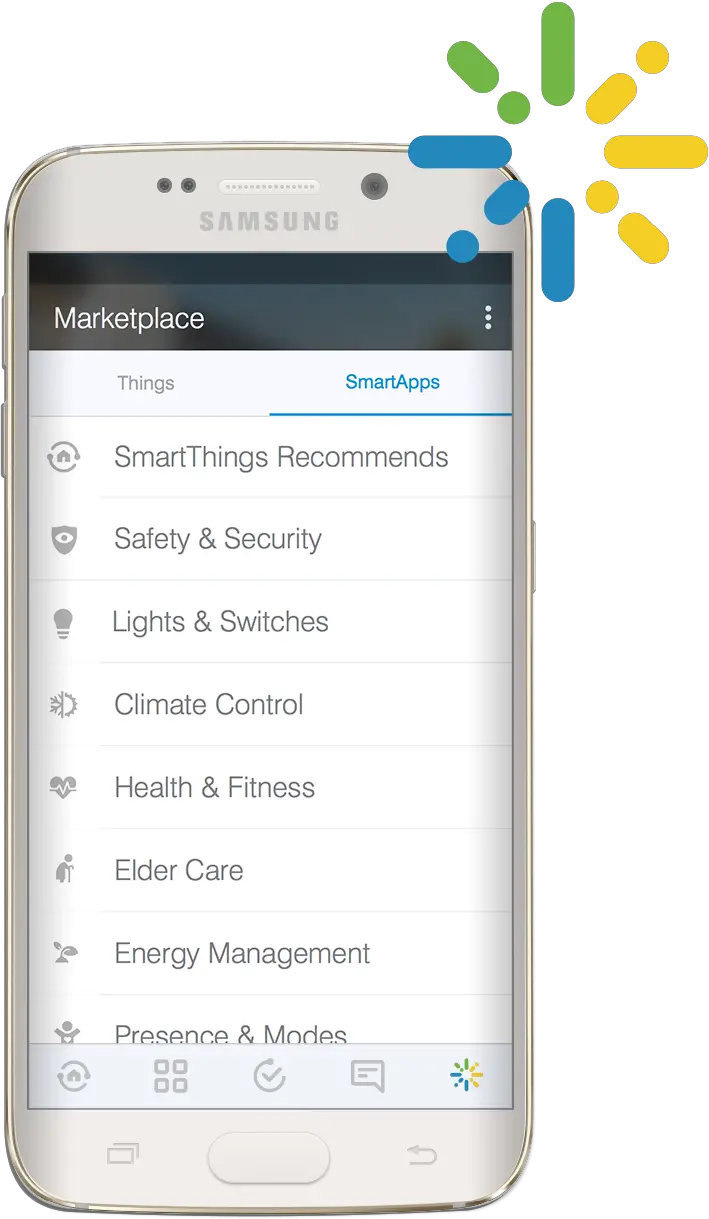 The New Smartthings App Marketplace Option In Smartthings Png Sync Jawbone Icon With Iphone