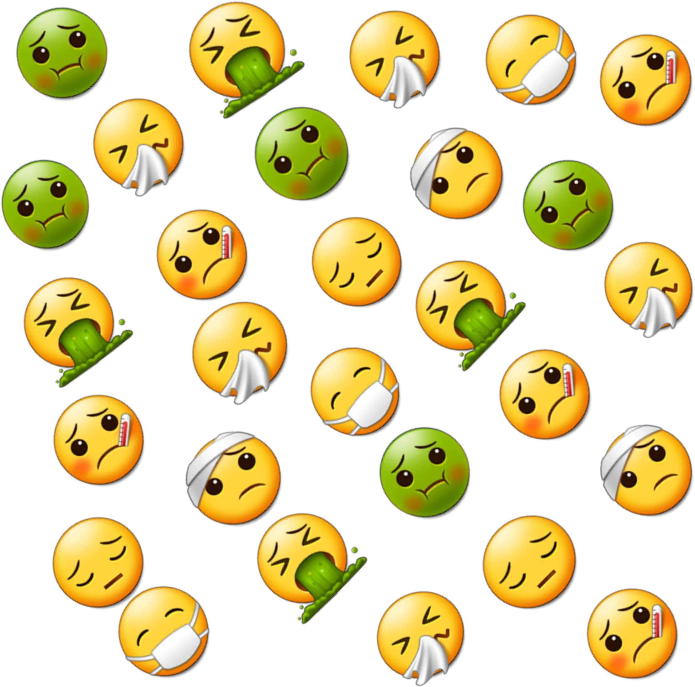 Emoji Backround Sick Fever Sticker By Håmöø Sick Emoji Png Sick Emoji Png