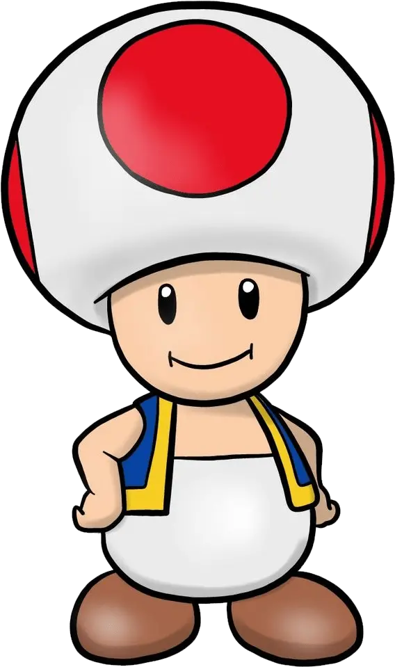 Mario Game Free Clipart Png Clipart World Drawing Toad From Mario Toad Transparent