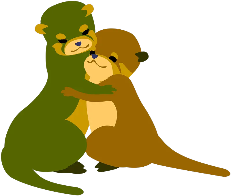 Otter Hugs Love Free Image On Pixabay Hugging Otters Cartoon Png Otter Png