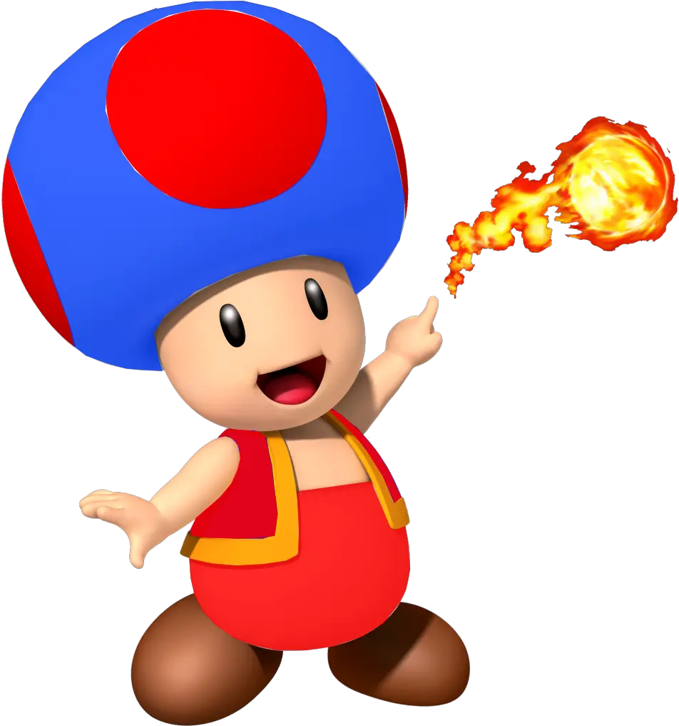 Fire Blue Toad New Super Mario Bros Wii Blue Toad Png Toad Png