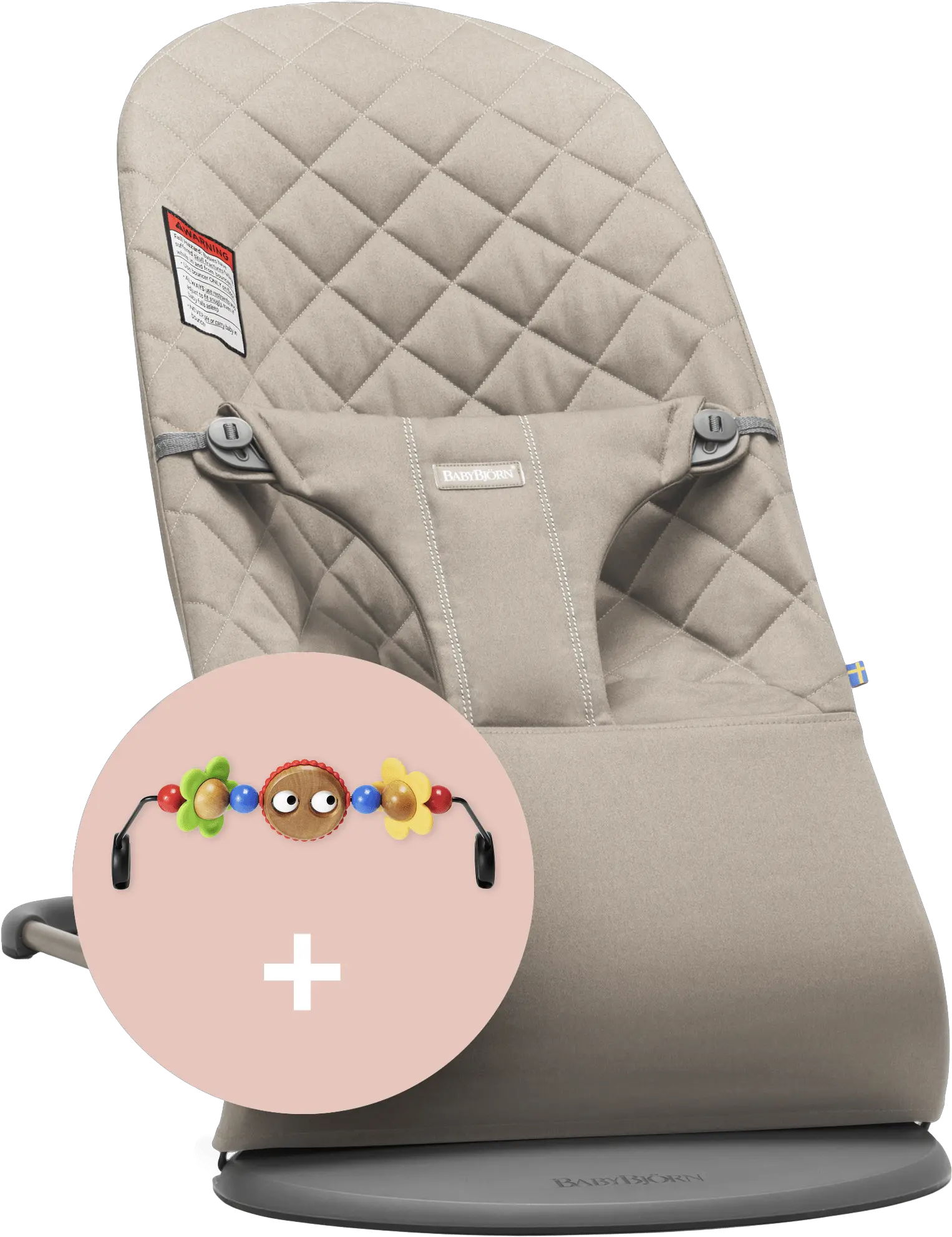 Bouncer Bundle With Toy Sand Gray Cotton Bouncer Bliss Babybjorn Bouncer Png Googly Eyes Transparent