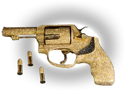 Yellow And Black Diamond Pistol Revolver Png Pistol Png