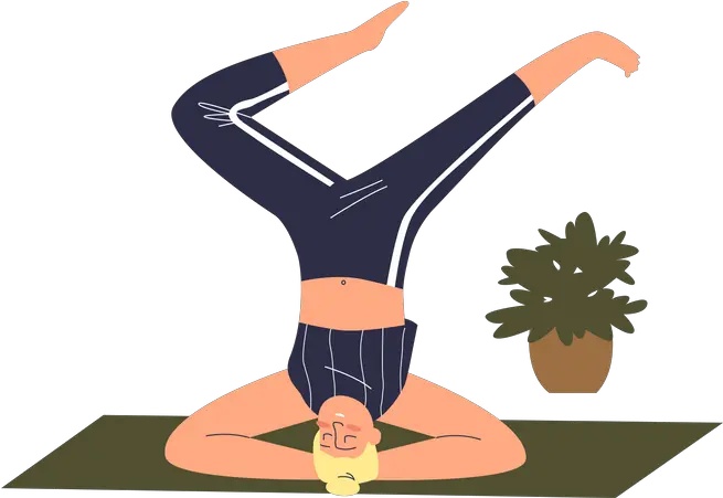 Headstand Icon Download In Flat Style Ejercicios Fisicos De Equilibrio Png Pose Icon