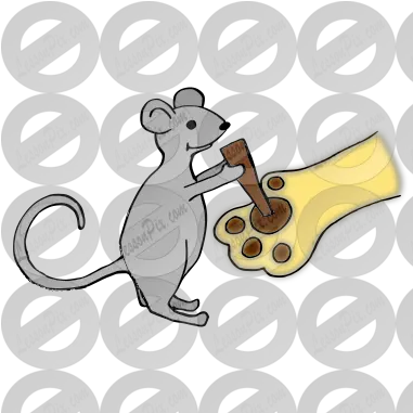 Mouse Pulls A Thorn Picture For Classroom Therapy Use Rat Png Thorn Icon