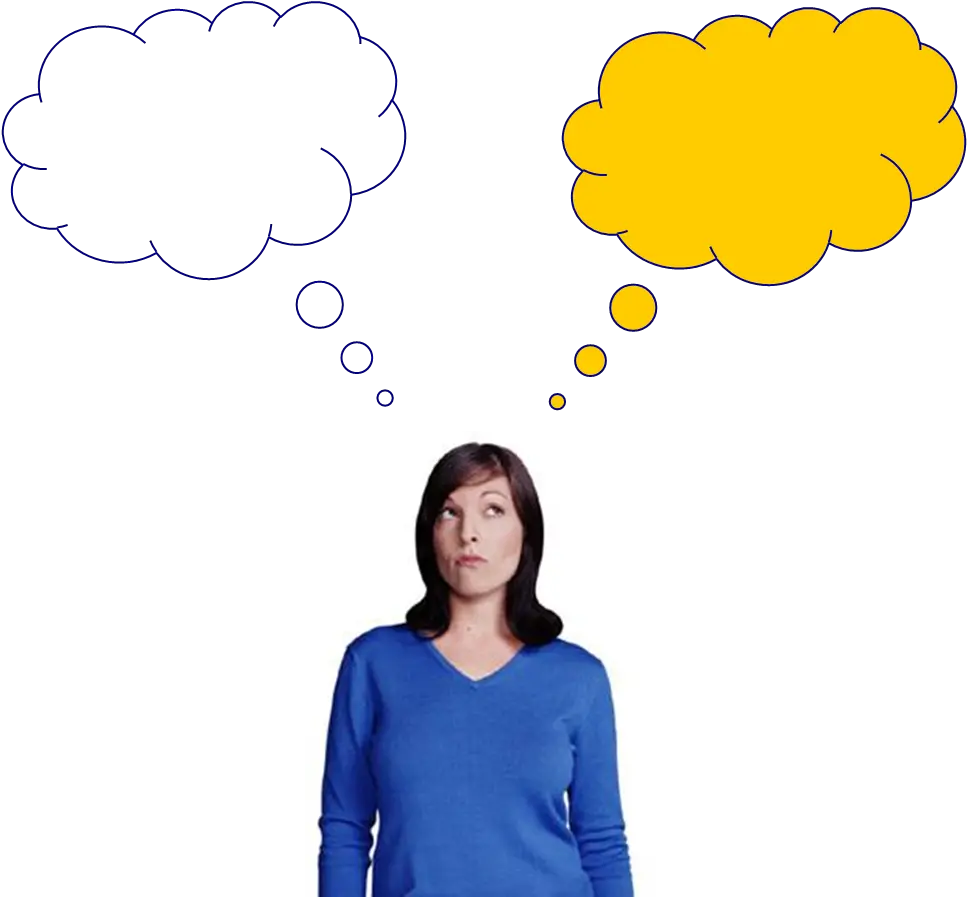 Thinking Transparent Png Picture Freeuse Library Person Person Thinking With Thought Bubble Bubbles Clipart Transparent