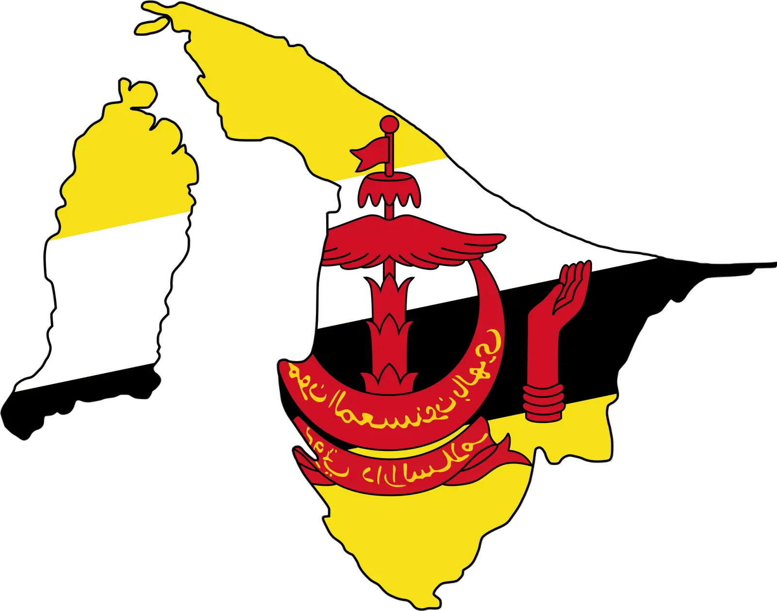 Clipart Of Brunei And Flag Brunei Flag Png Brunei Flag Map Png Cuba Flag Png