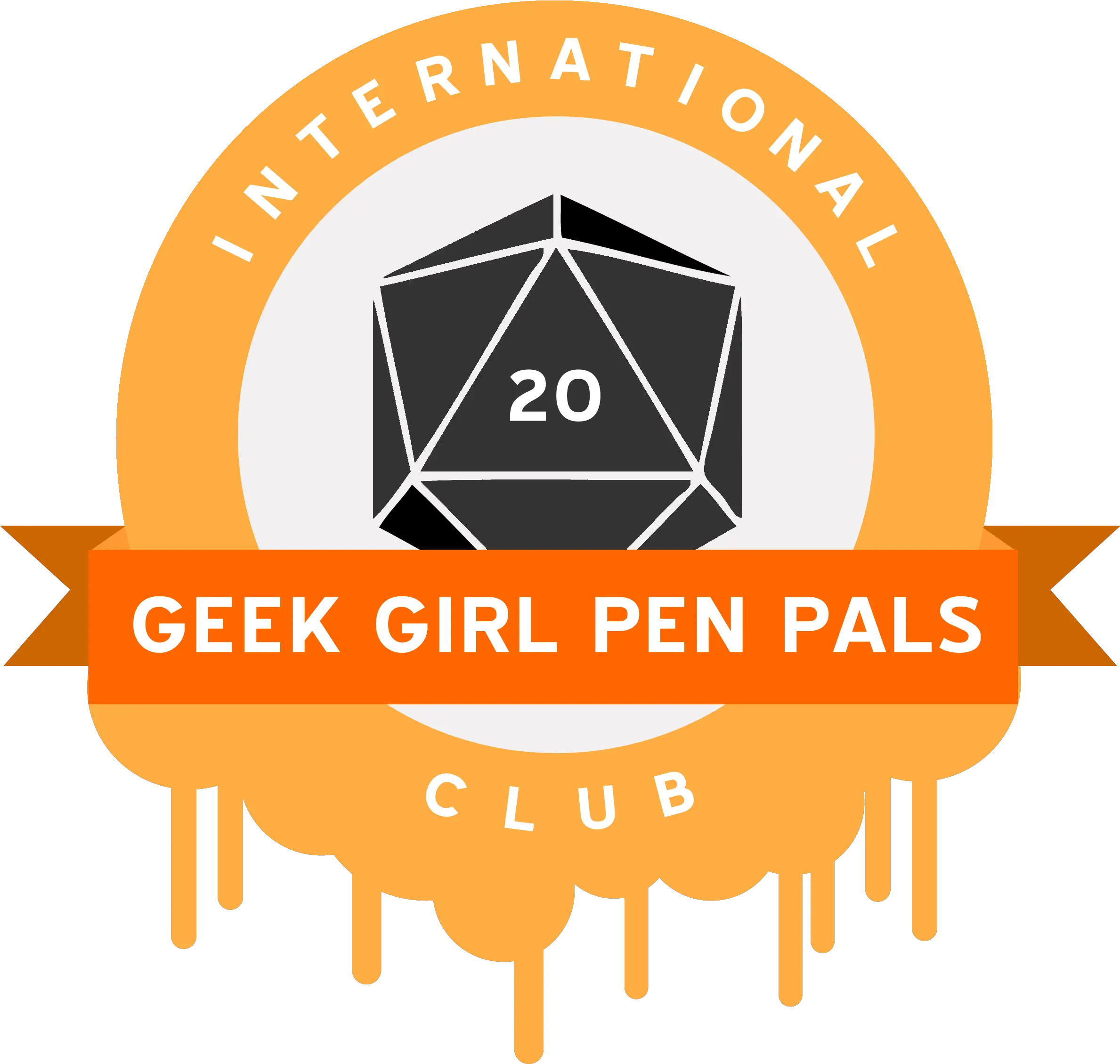 Orange Driplogo011 Geek Girl Pen Pals Graphic Design Png Geek Logo