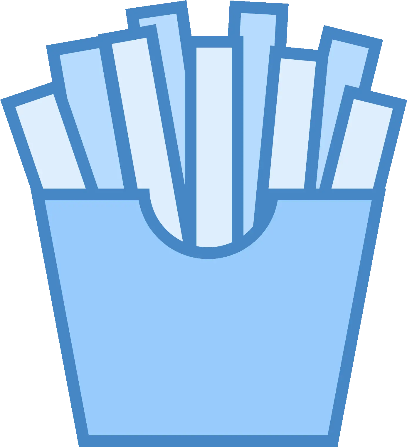 Download Hd Papas Fritas Icon Fries Icon Transparent Png Blue French Fries Clipart Fries Icon